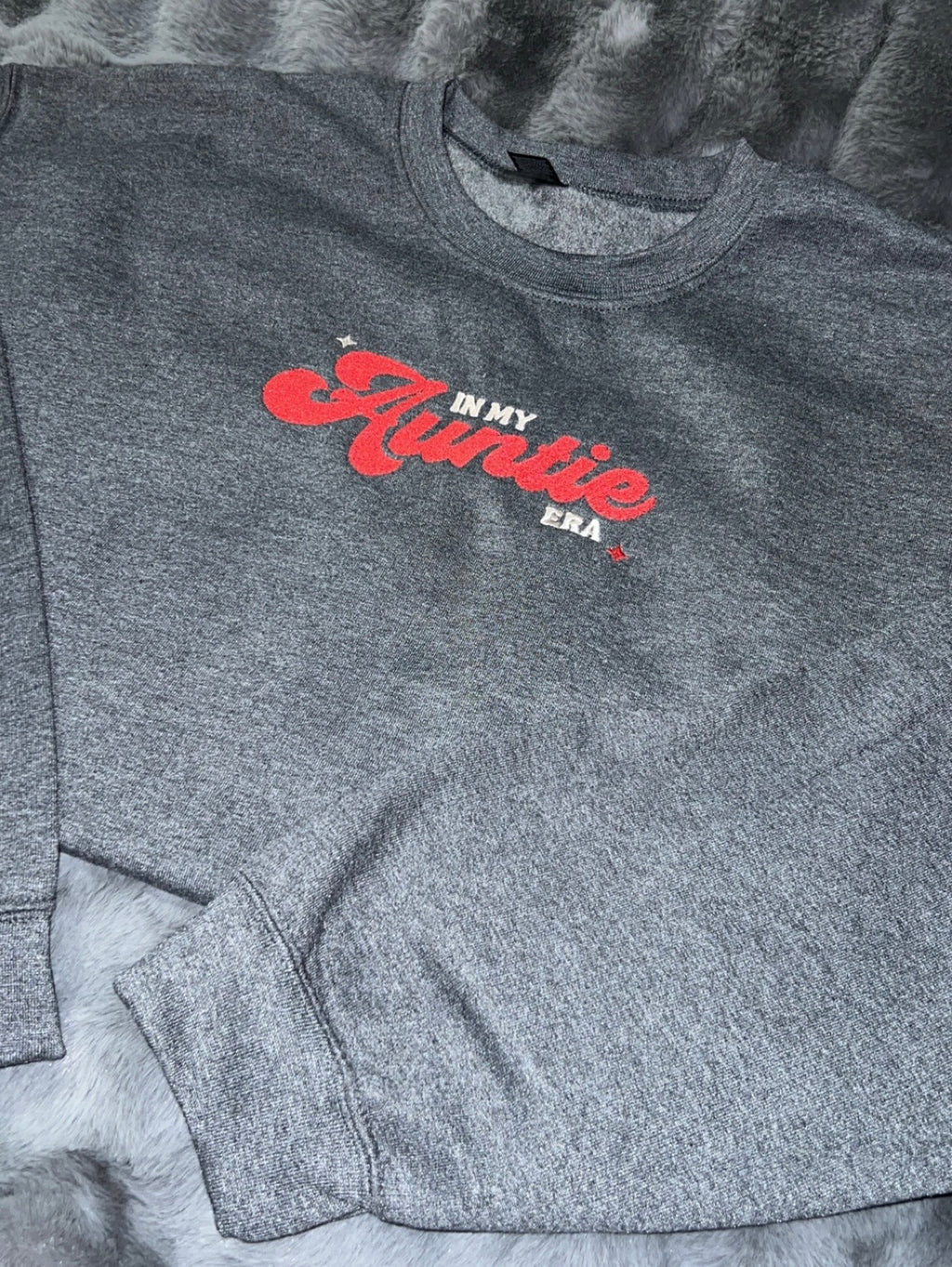 In My Auntie Era Embroidered Crew Neck