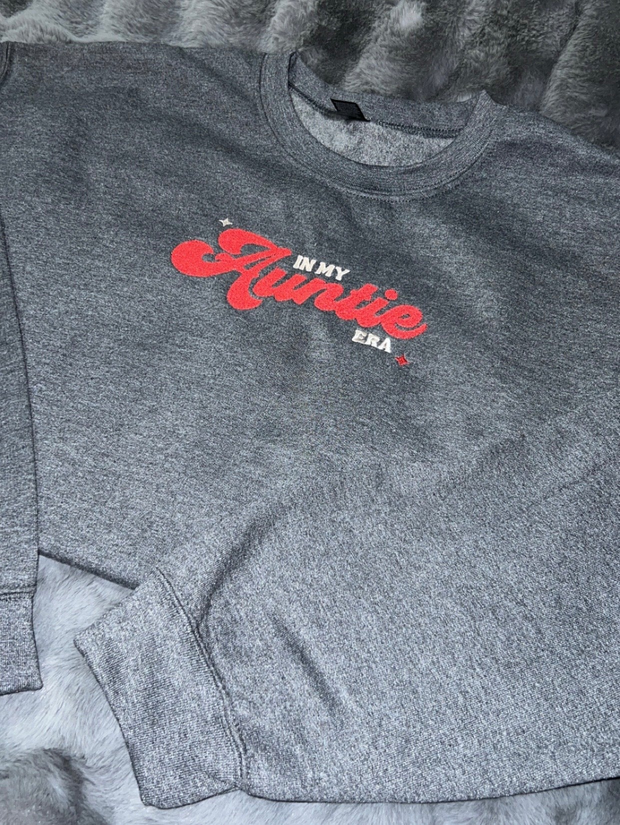 In My Auntie Era Embroidered Crew Neck