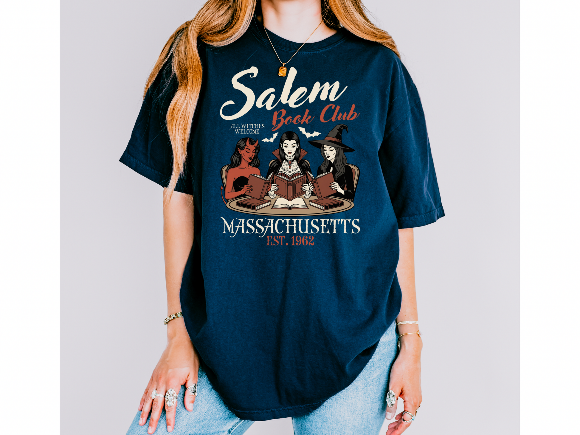 Salem Book Club Comfort Colors Tshirt