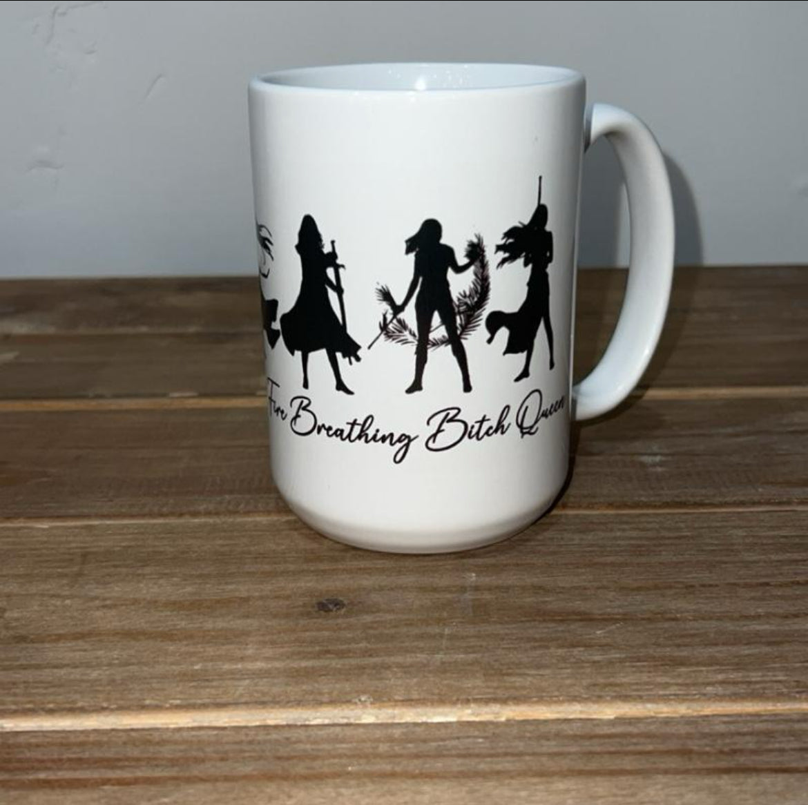 Throne of Glass Aelin Galathynius Silhouette Mug “Fire Breathing Bitch Queen”