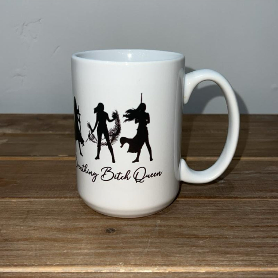 Throne of Glass Aelin Galathynius Silhouette Mug “Fire Breathing Bitch Queen”