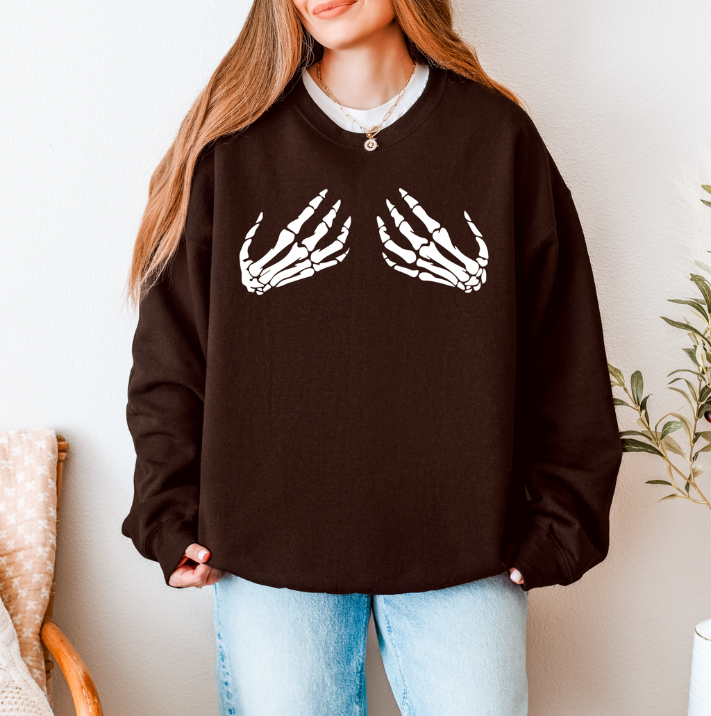 Skeleton Hands Fall/Halloween Crew Neck