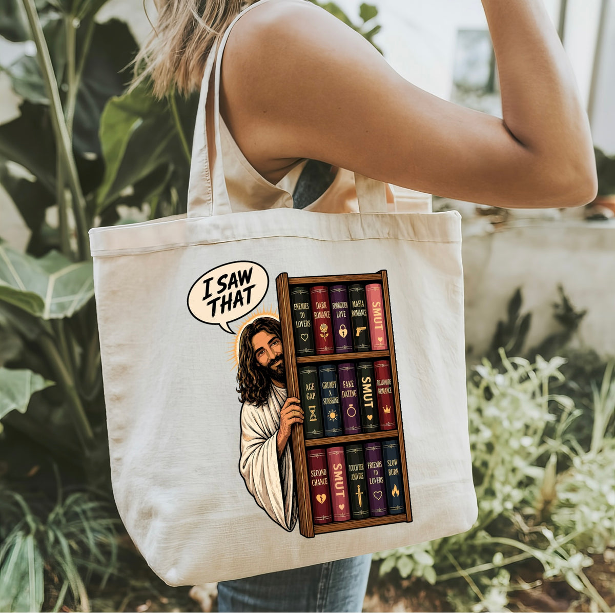 Jesus Reading Tote Bag