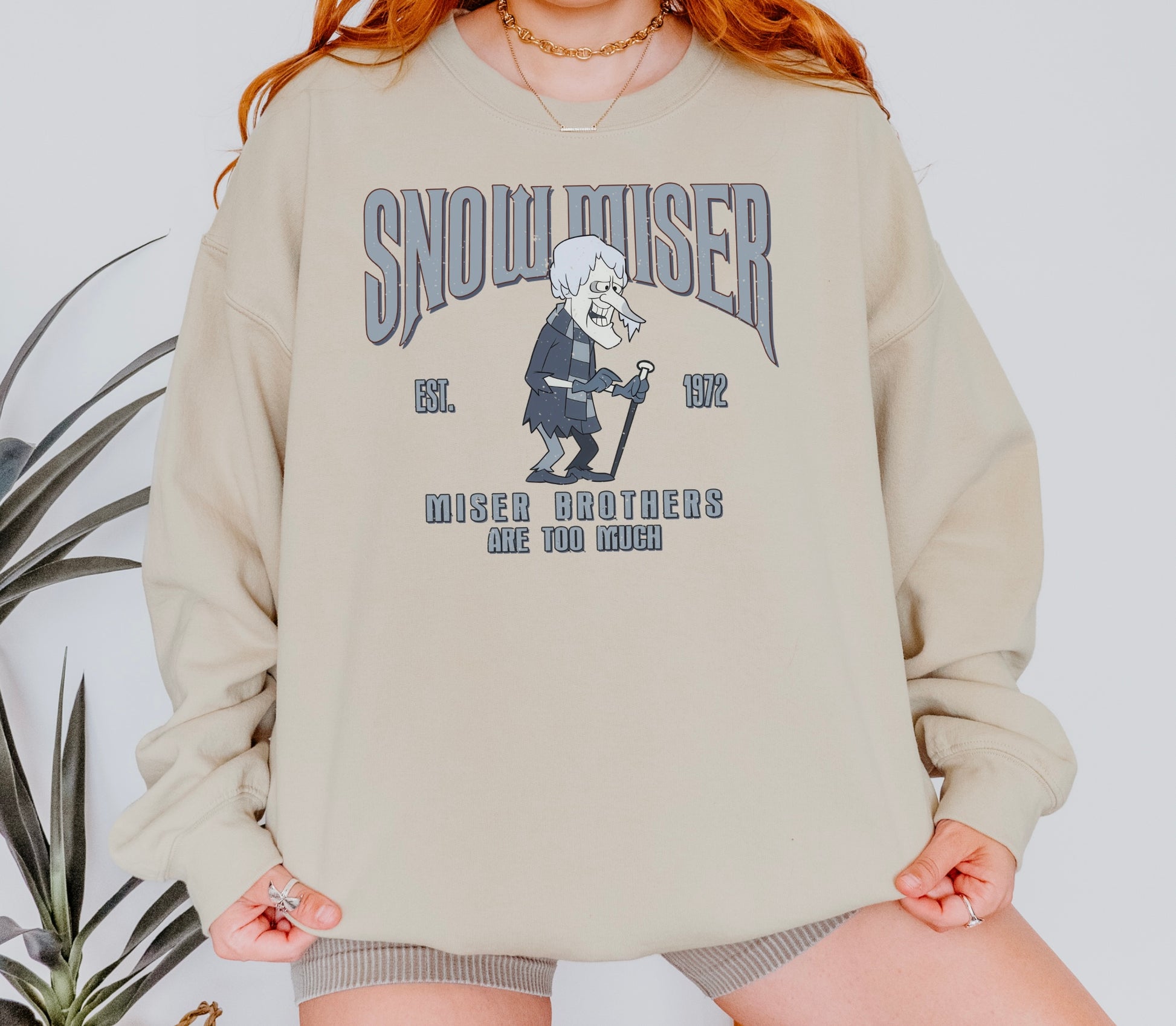 Snow Miser Brother Christmas Crew Neck Sweatshirt