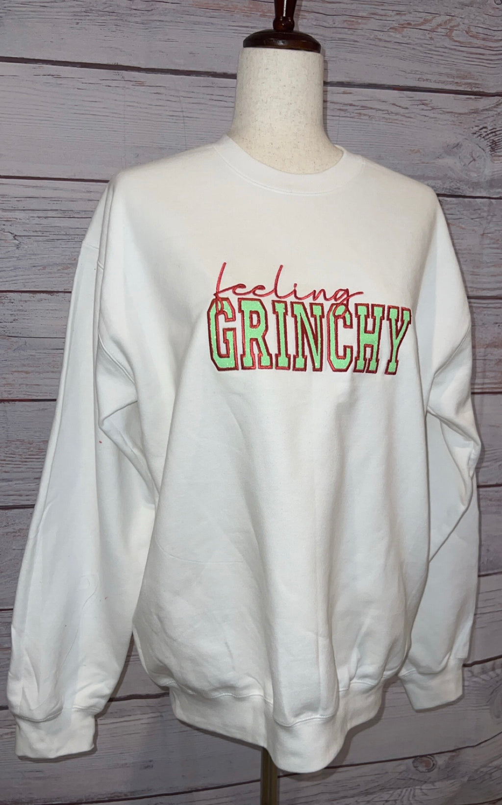 Feeling Grinchy Christmas Crew Neck Sweatshirt