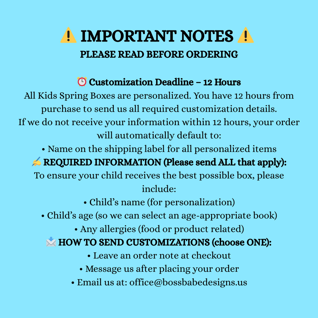 Kids Spring Book Box