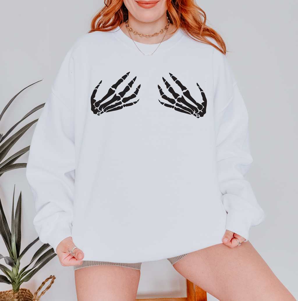 Skeleton Hands Fall/Halloween Crew Neck