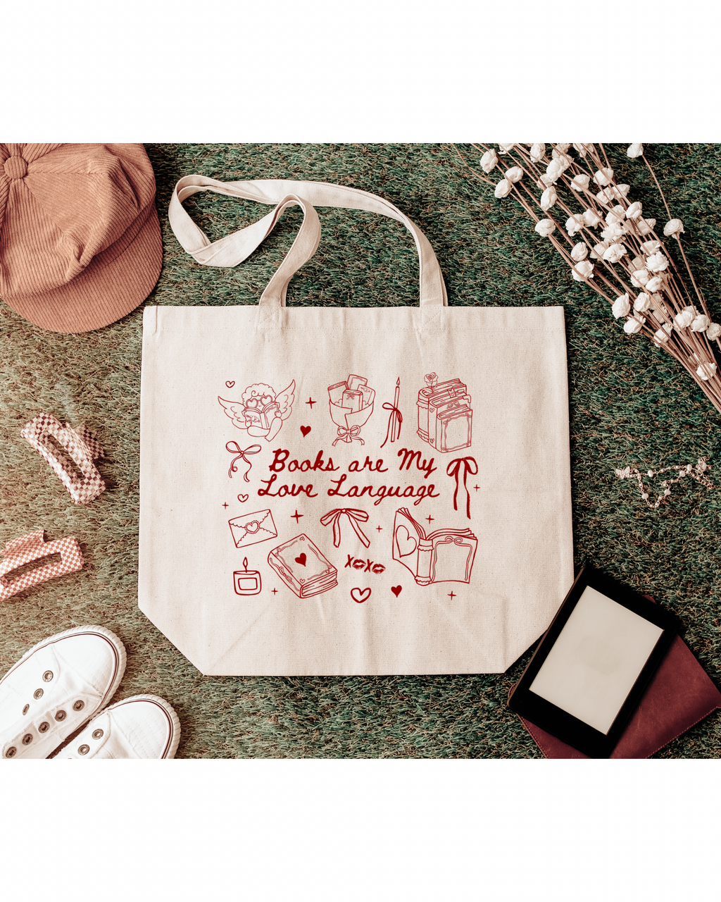 Books are my Love Language Zip Up Tote Bag