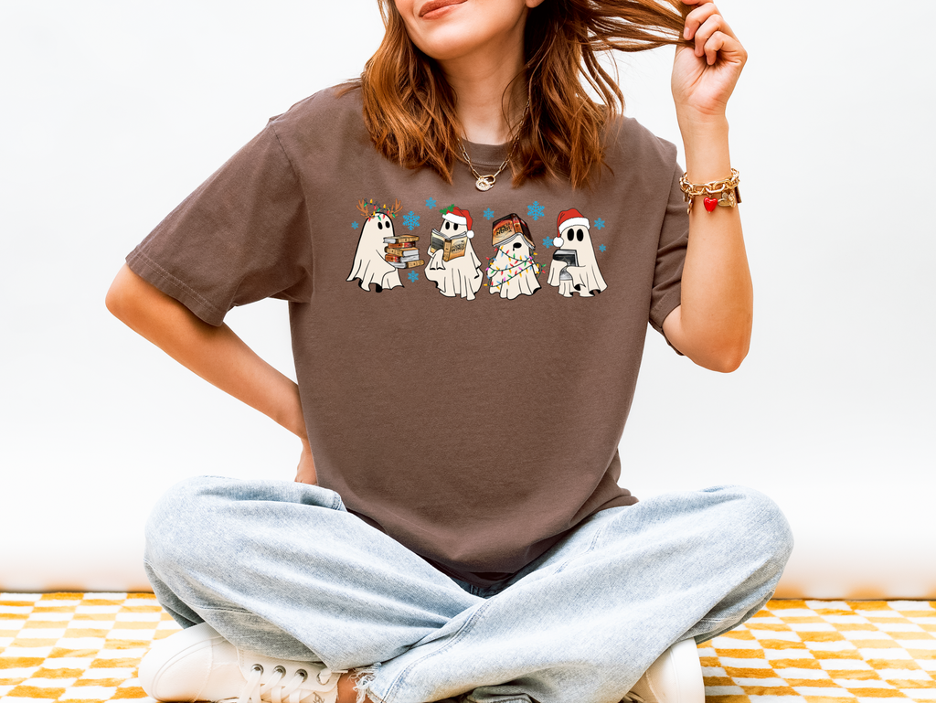 Fourth Wing Holiday Ghosts Comfort Colors Tshirt