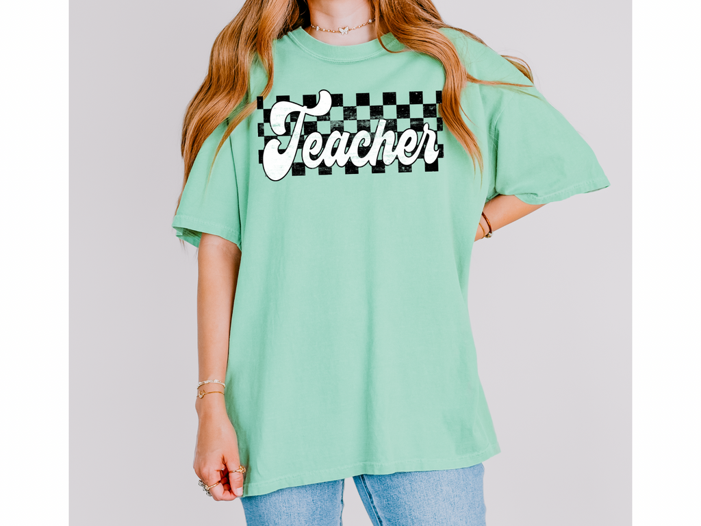 Teacher - Checkers - Comfort Colors