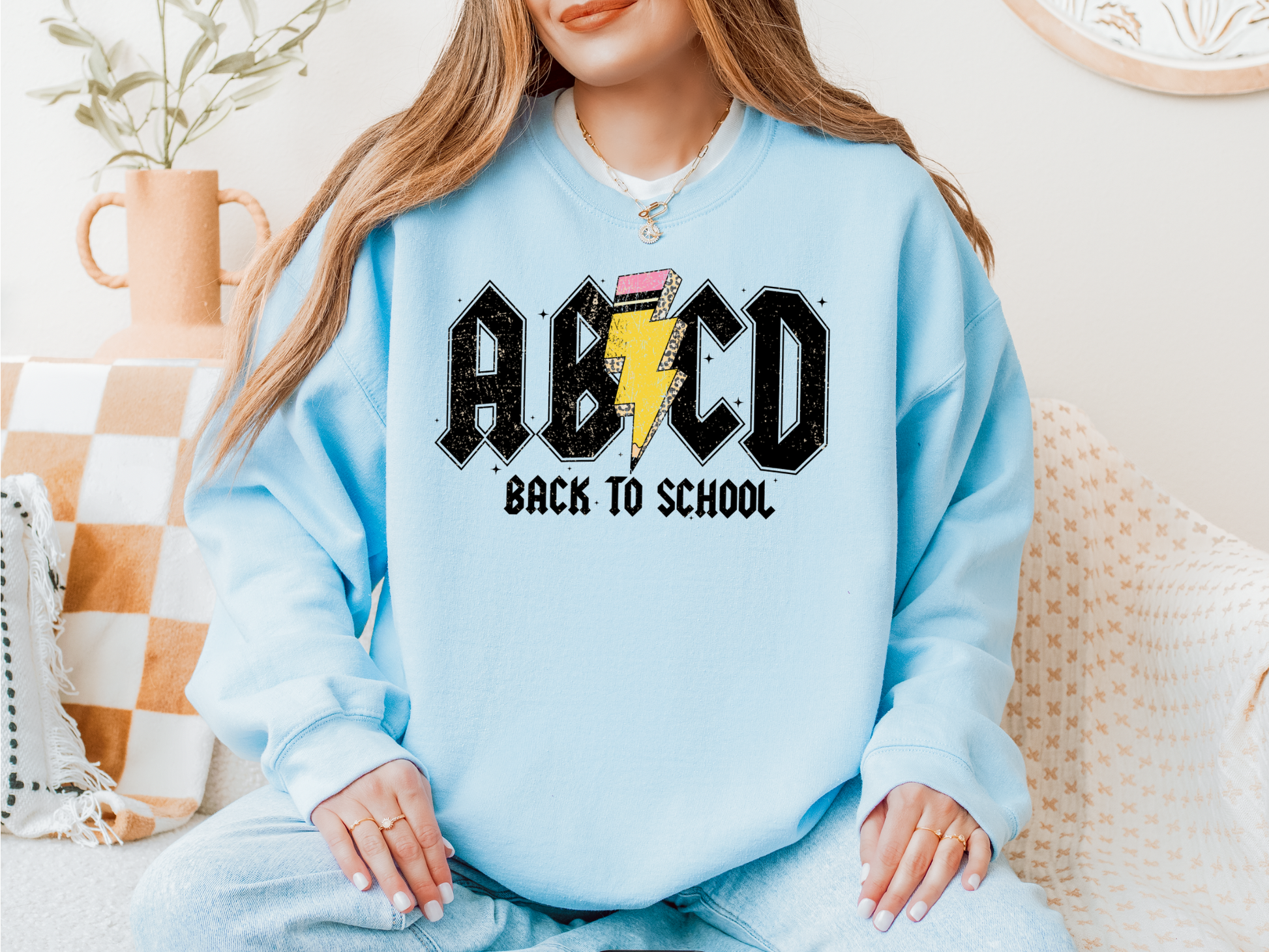 ABCD Back To School Crew Neck Sweatshirt