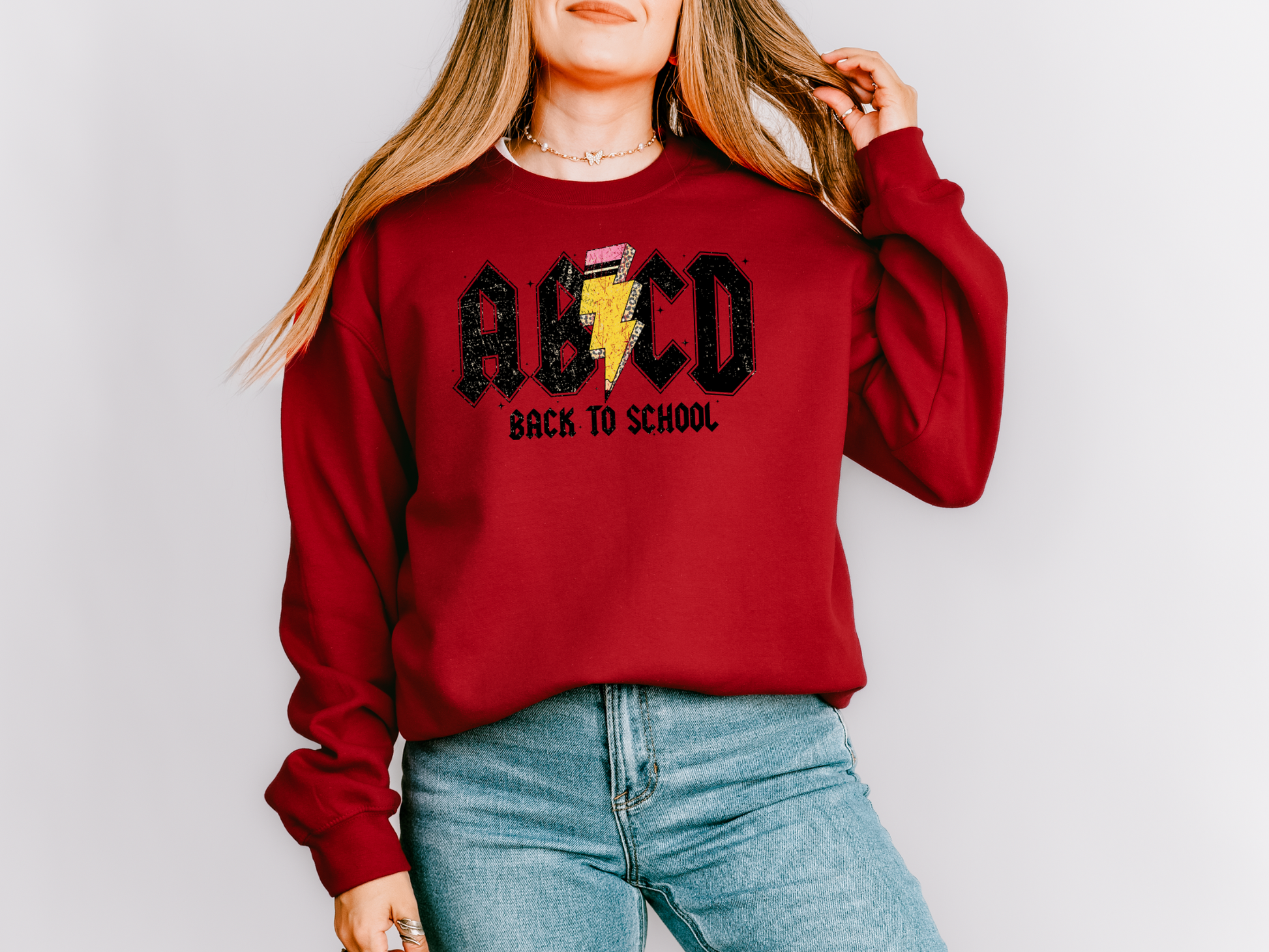 ABCD Back To School Crew Neck Sweatshirt