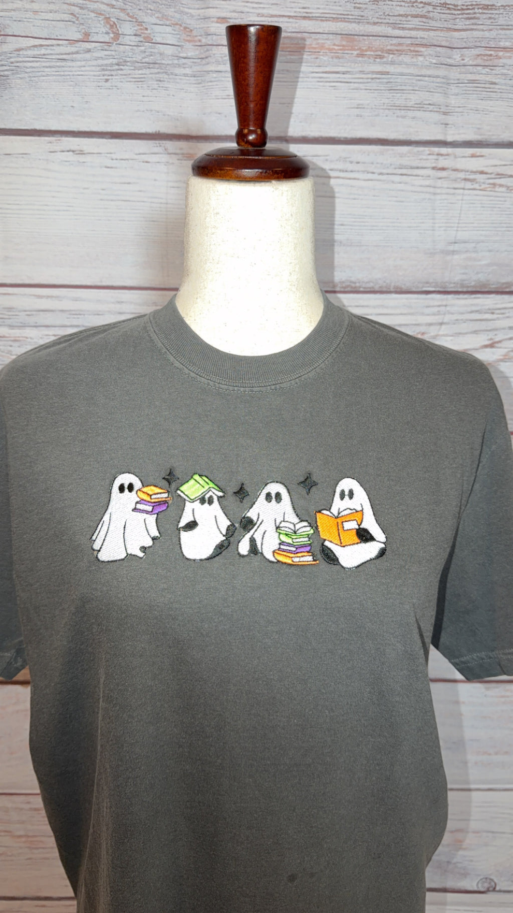 Ghost Reading Embroidered T-Shirt