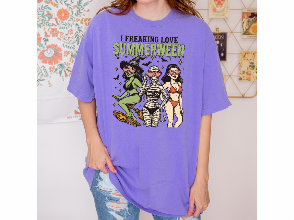 I Freaking Love Summerween - Comfort Colors Tshirt