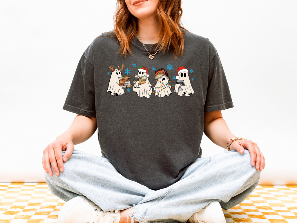 Fourth Wing Holiday Ghosts Comfort Colors Tshirt