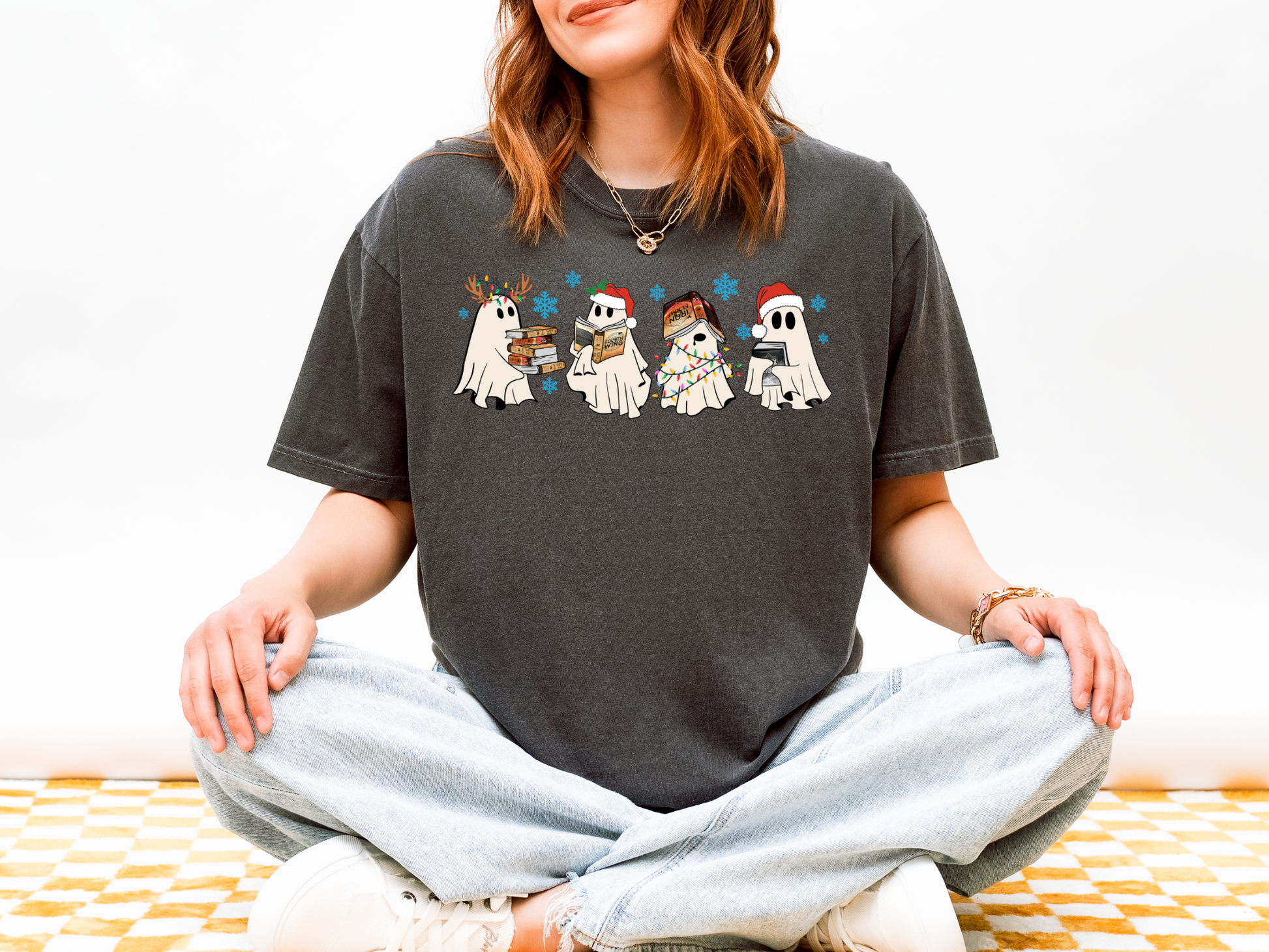 Fourth Wing Holiday Ghosts Comfort Colors Tshirt