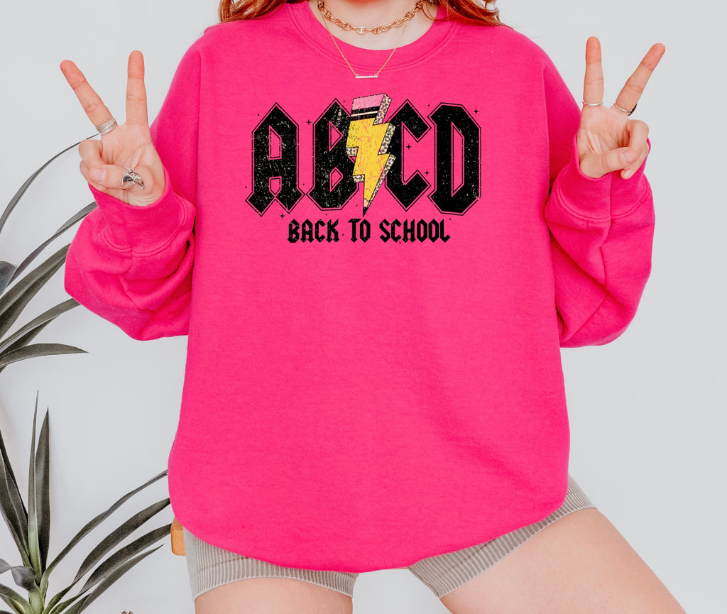 ABCD Back To School Crew Neck Sweatshirt