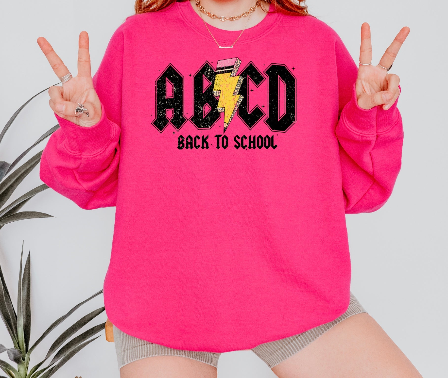 ABCD Back To School Crew Neck Sweatshirt
