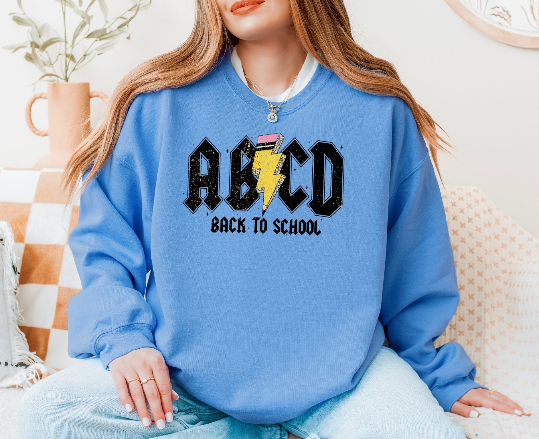 ABCD Back To School Crew Neck Sweatshirt