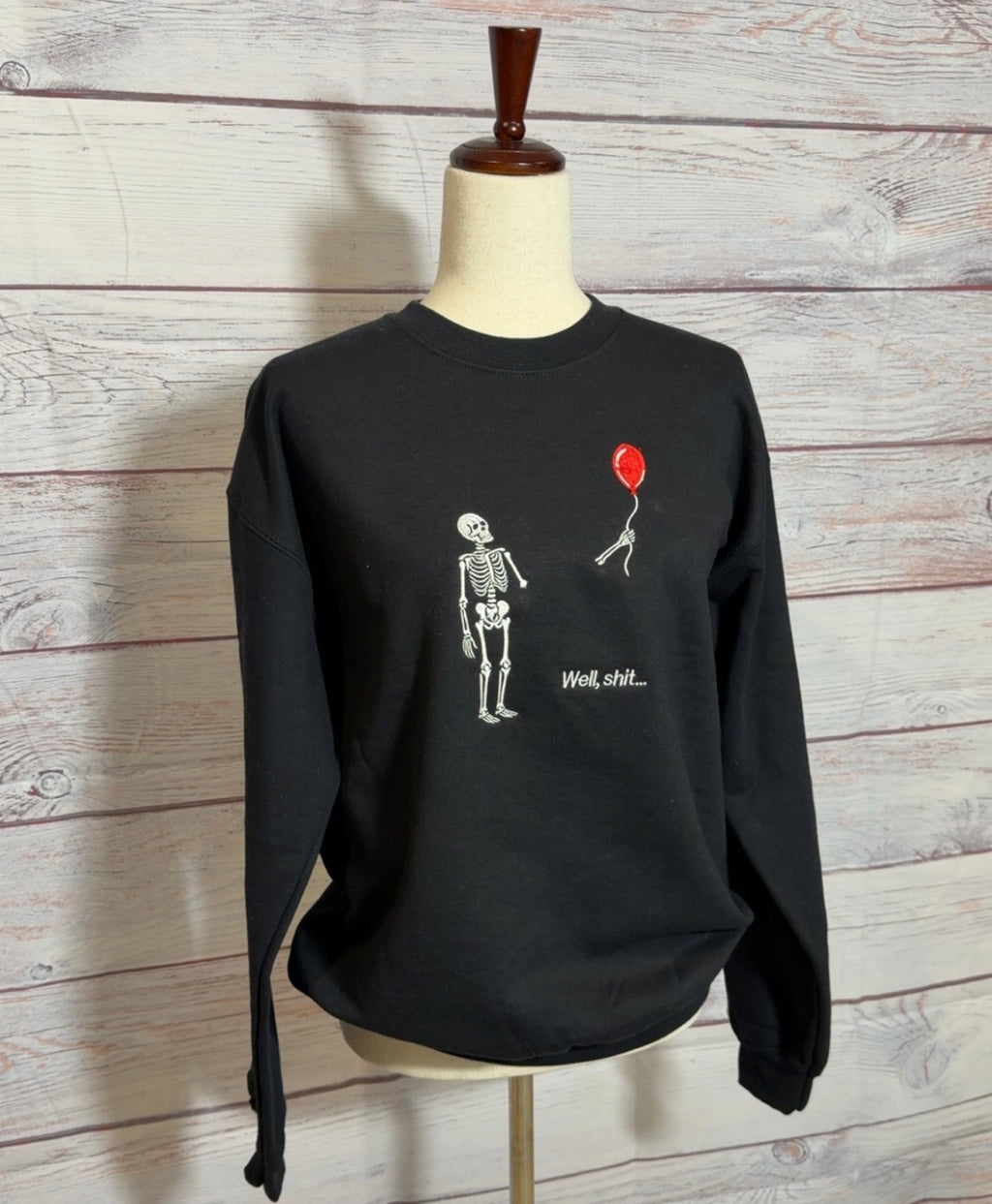 Well Shit… Halloween Embroidered Crew Neck