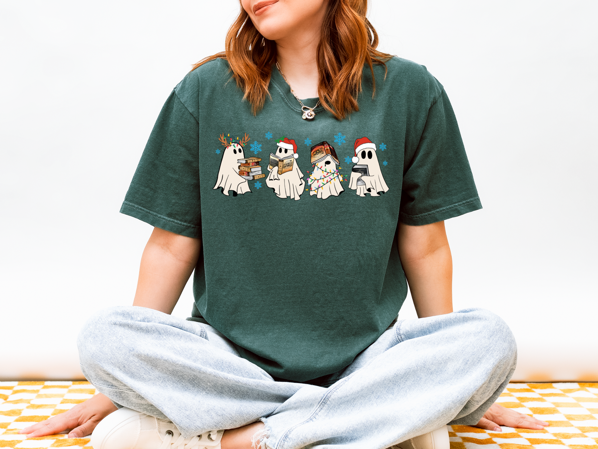 Fourth Wing Holiday Ghosts Comfort Colors Tshirt