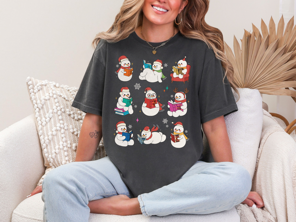 SJM Snowmen Holiday Comfort Colors Tshirt