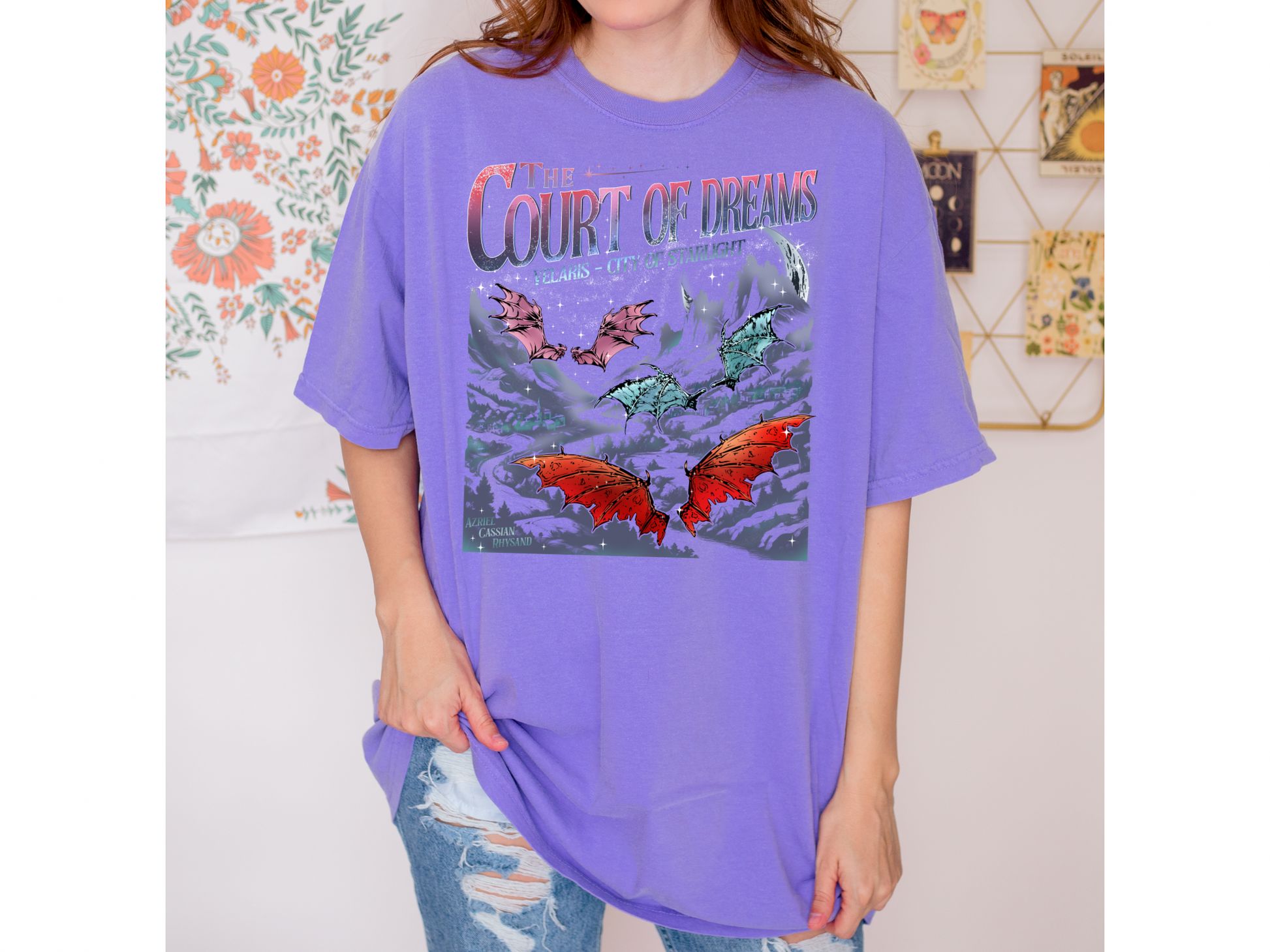 Court of Dreams ACOTAR Comfort Colors Bookish Tshirt