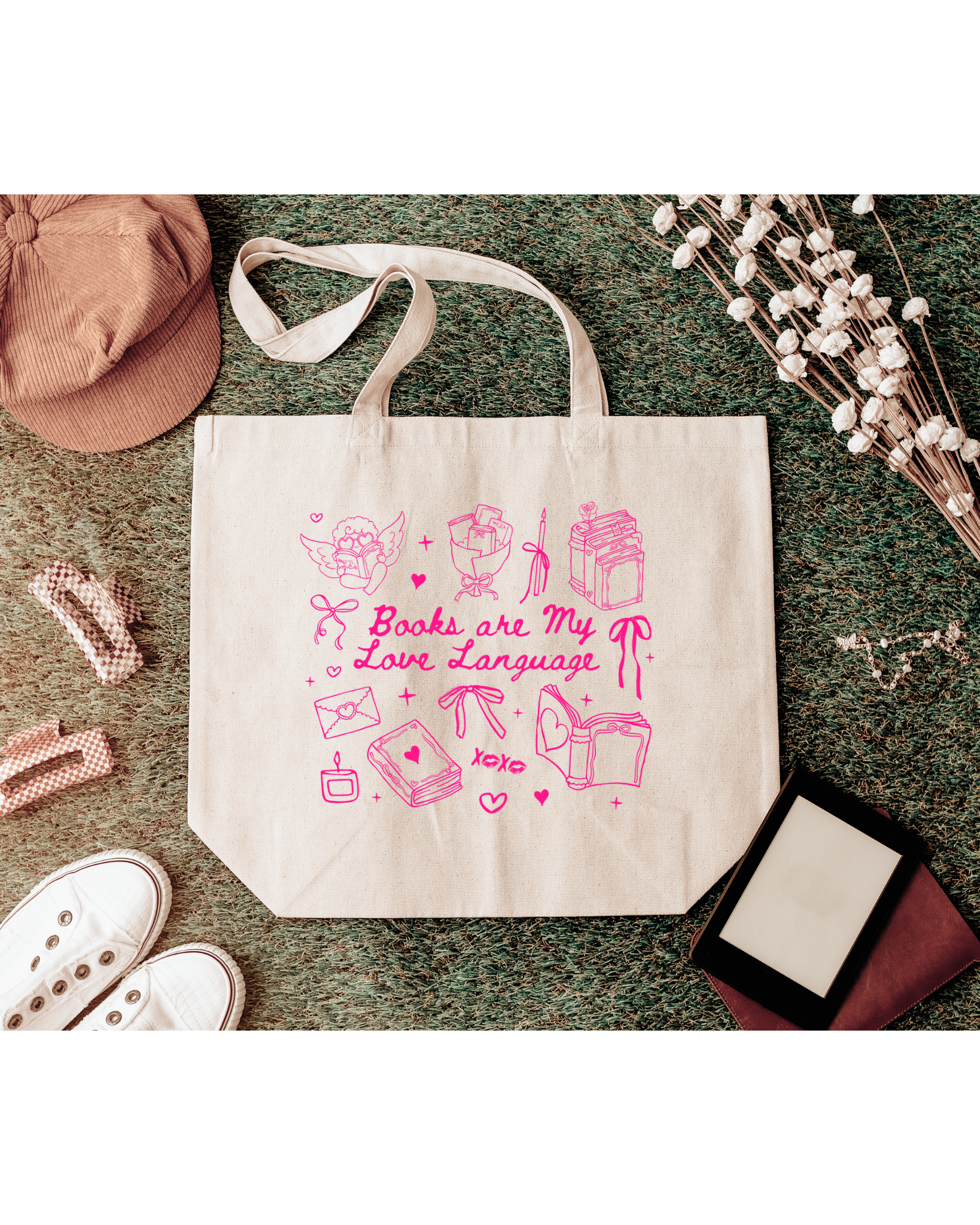 Books are my Love Language Zip Up Tote Bag