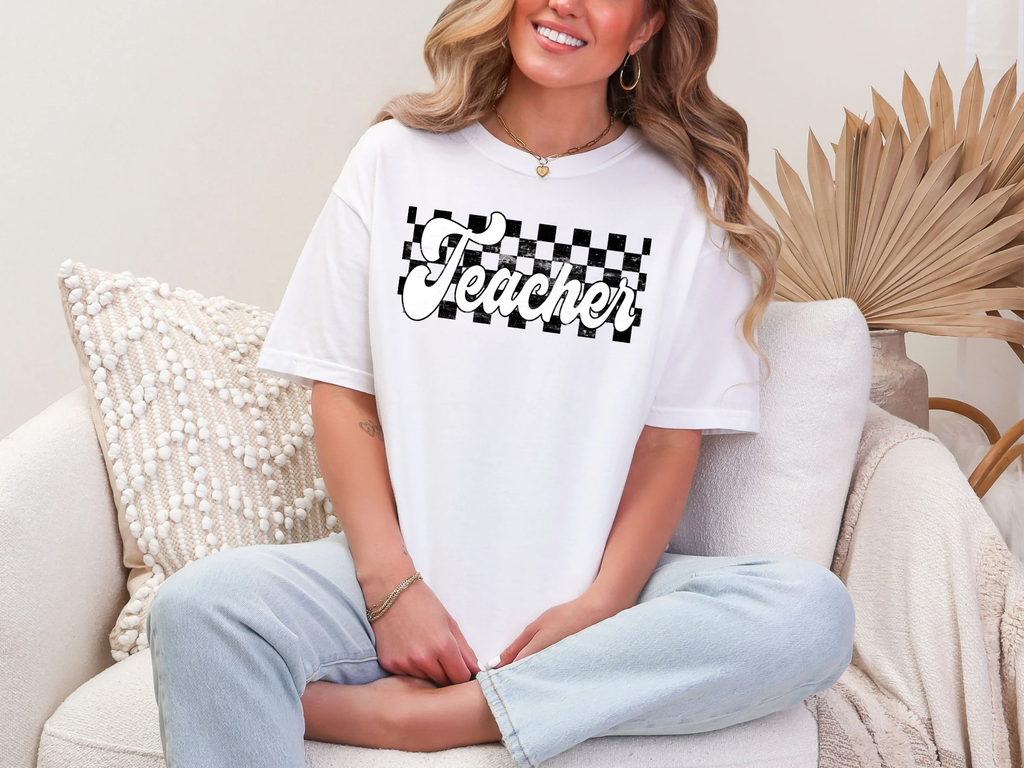 Teacher - Checkers - Comfort Colors