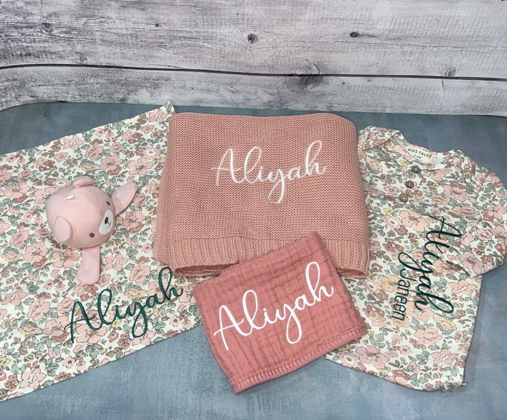 Custom Embroidered Baby Box Bundle