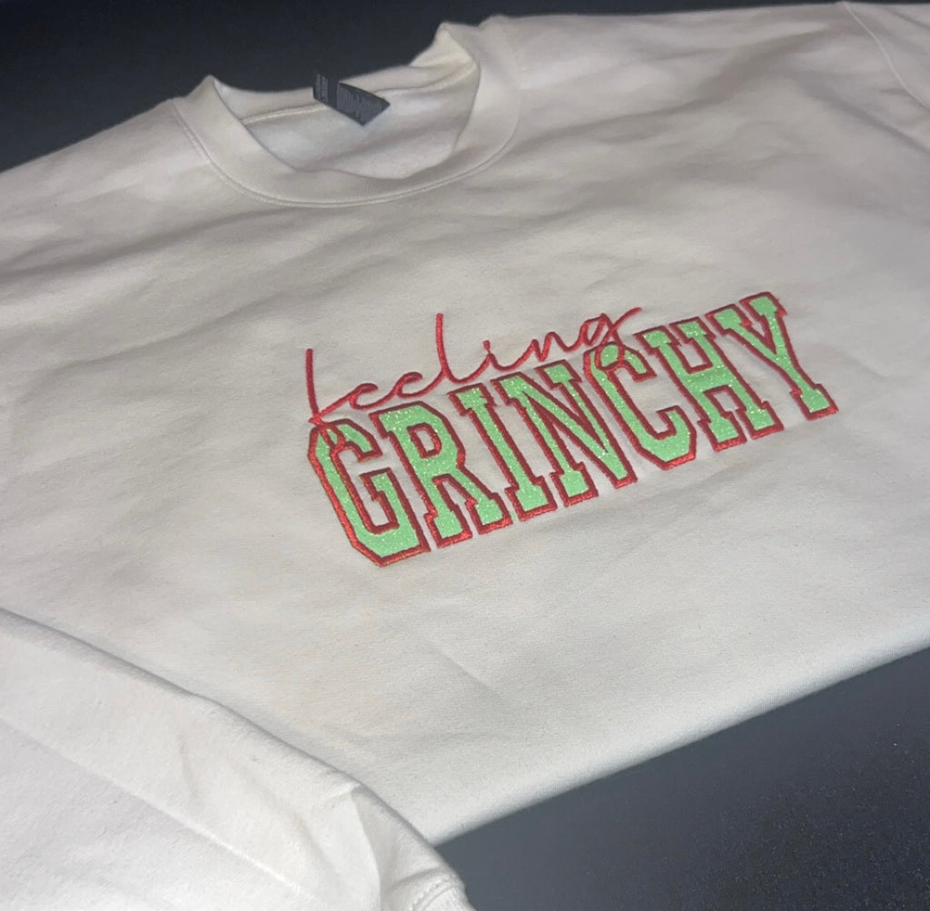 Feeling Grinchy Christmas Crew Neck Sweatshirt