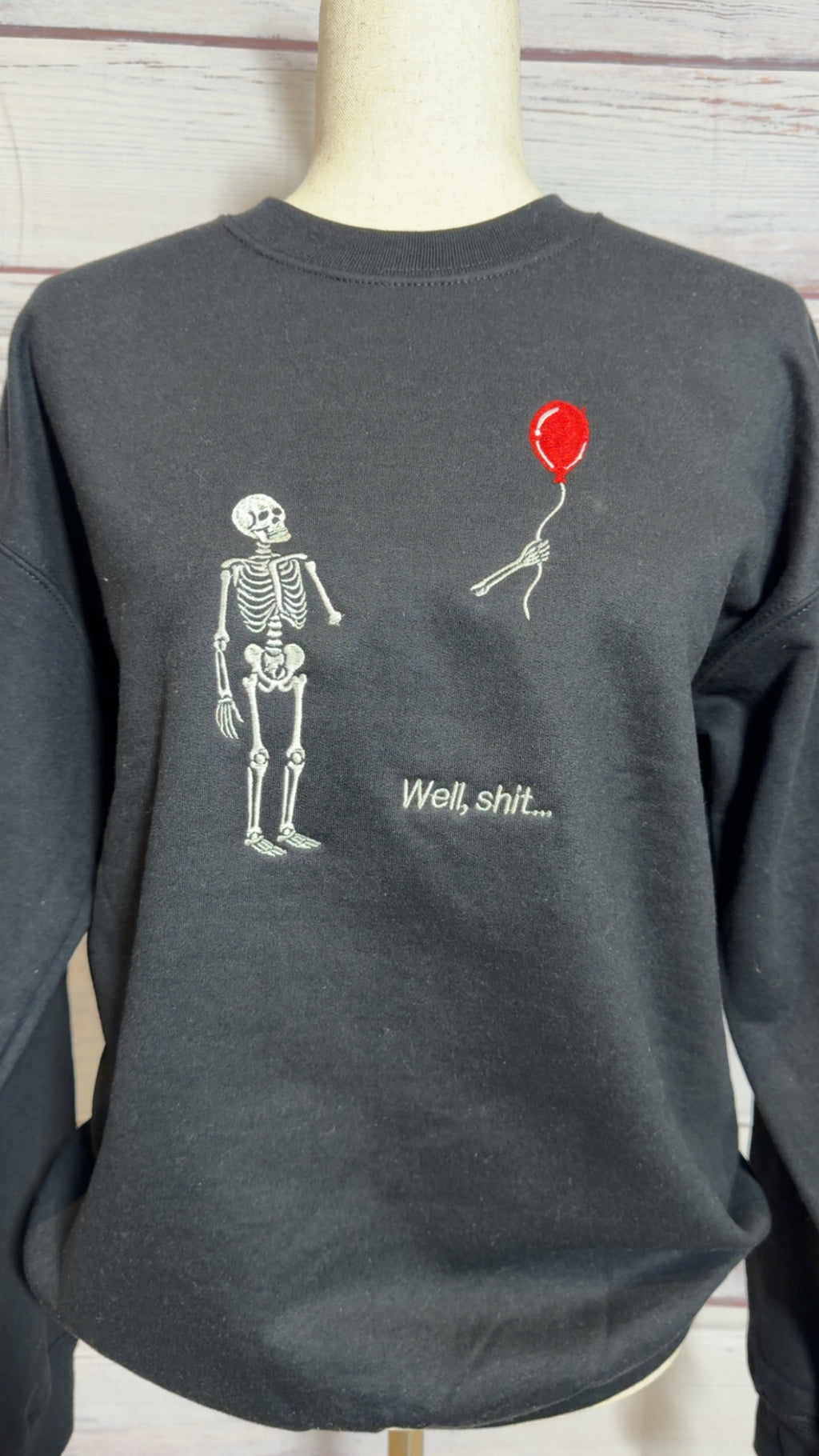 Well Shit… Halloween Embroidered Crew Neck