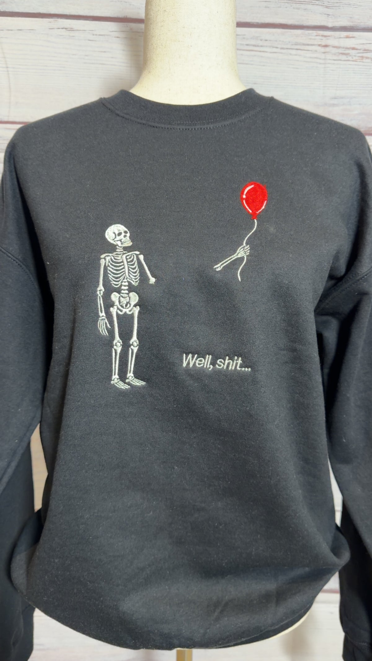 Well Shit… Halloween Embroidered Crew Neck