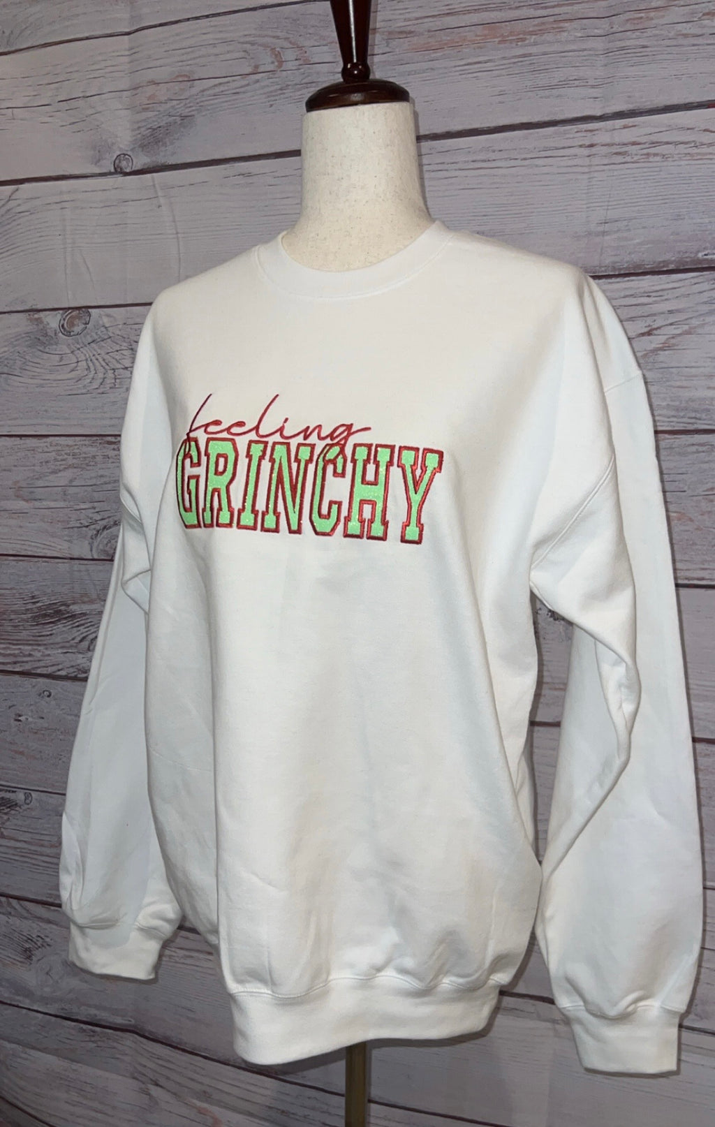 Feeling Grinchy Christmas Crew Neck Sweatshirt