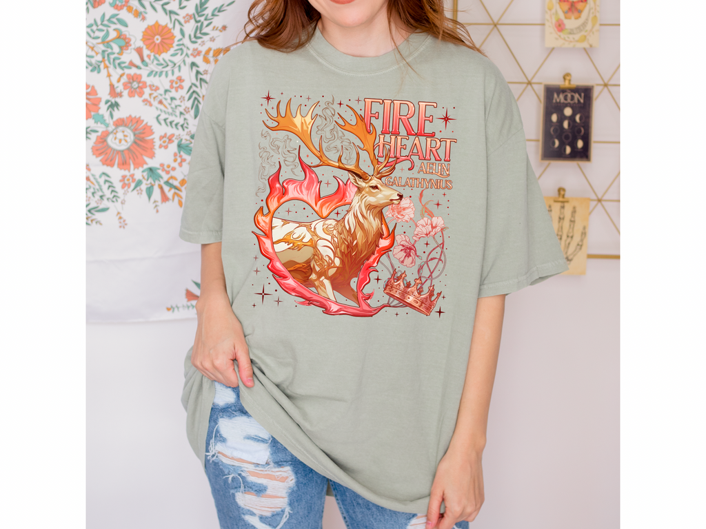 Fireheart - Throne of Glass - Comfort Colors Bookish Tshirt