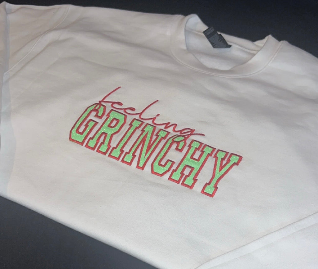 Feeling Grinchy Christmas Crew Neck Sweatshirt