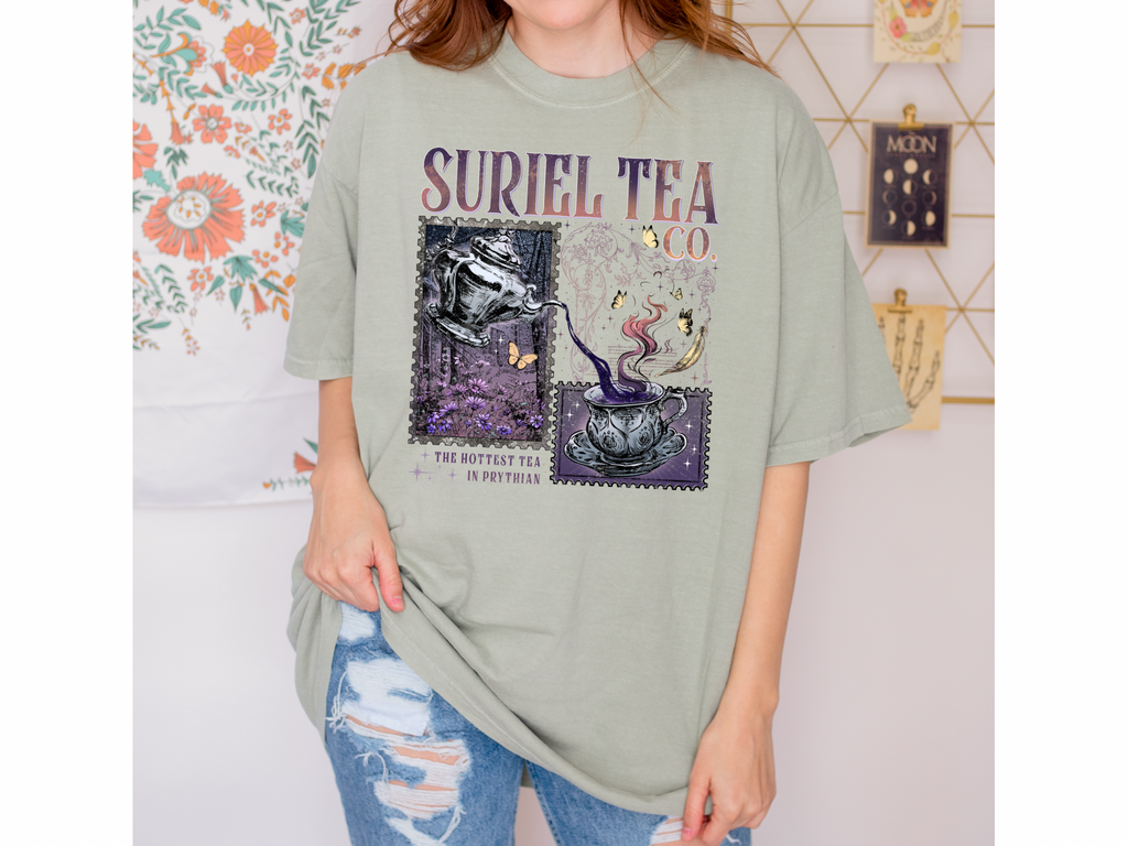 Suriel Tea Co. ACOTAR Comfort Colors Bookish Tshirt