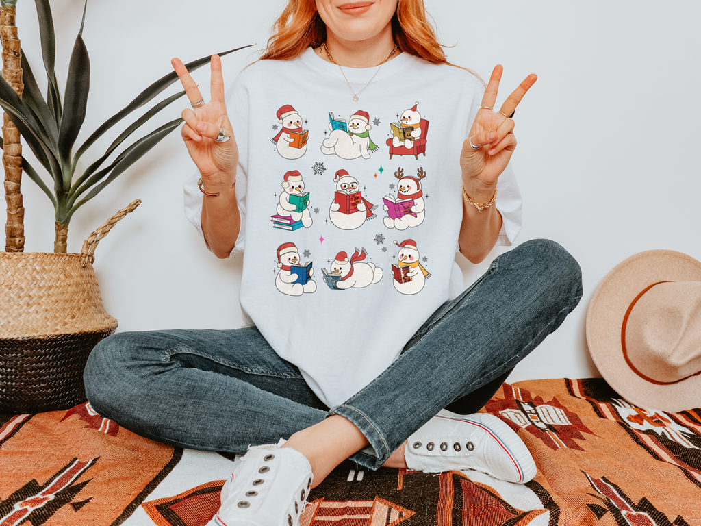 SJM Snowmen Holiday Comfort Colors Tshirt