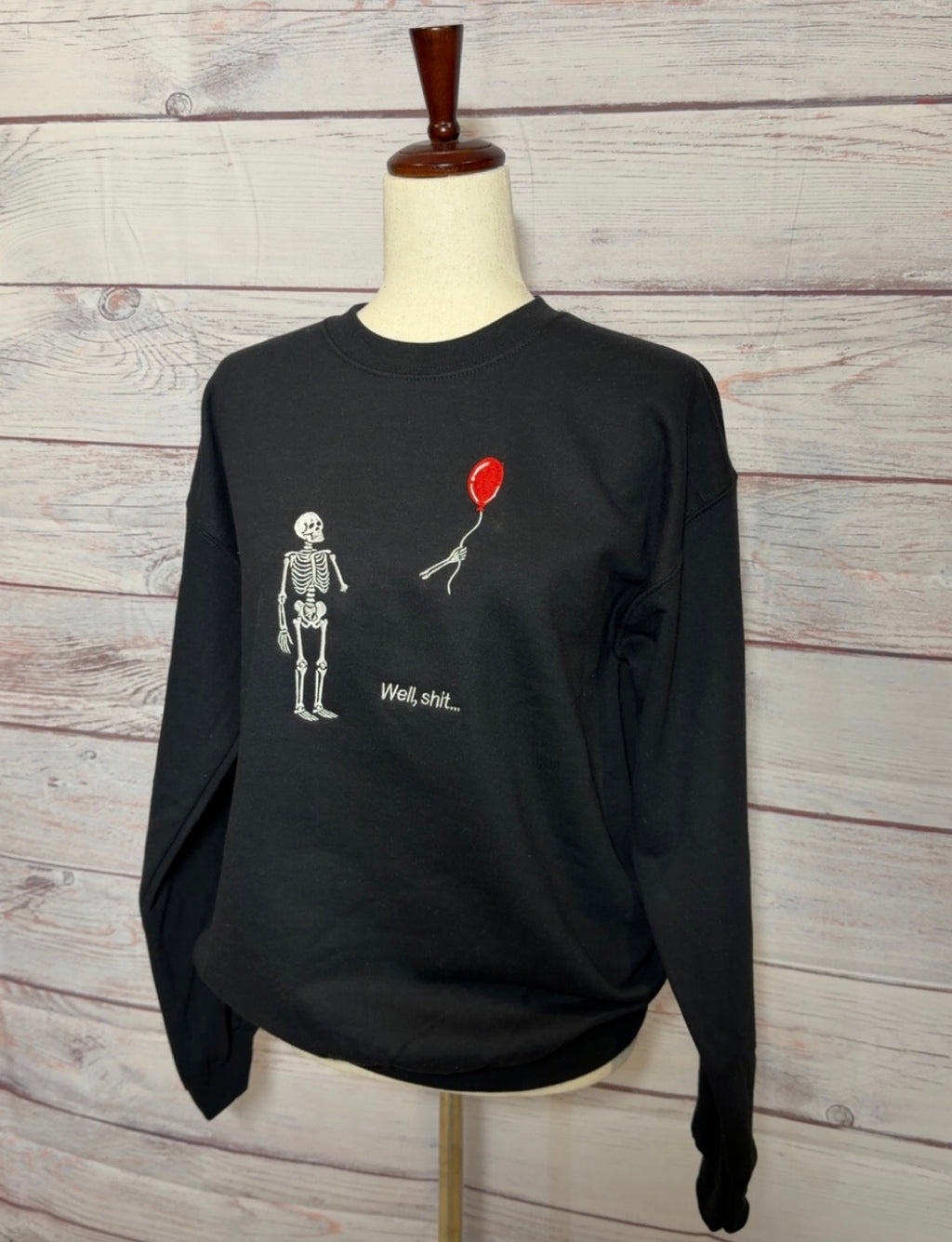 Well Shit… Halloween Embroidered Crew Neck