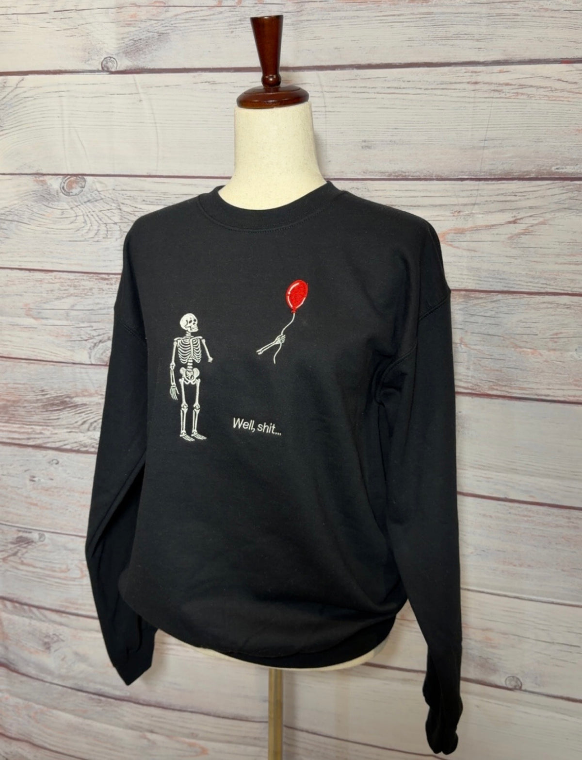 Well Shit… Halloween Embroidered Crew Neck