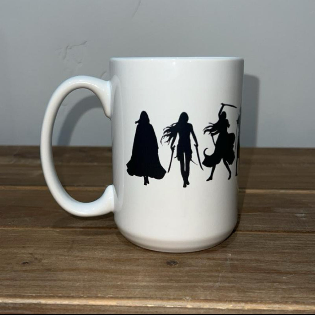 Throne of Glass Aelin Galathynius Silhouette Mug “Fire Breathing Bitch Queen”