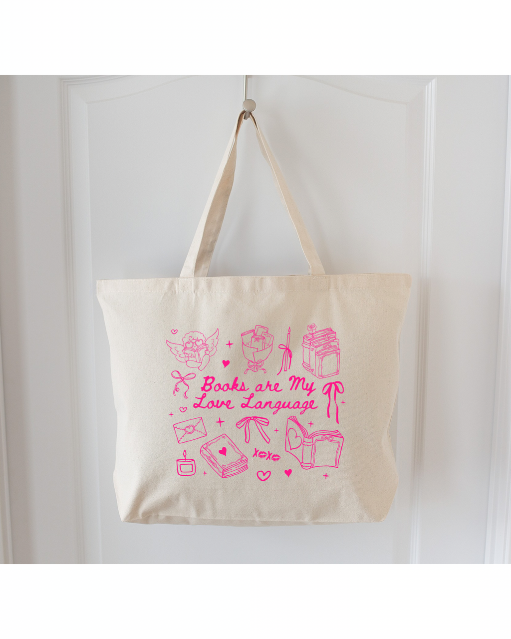 Books are my Love Language Zip Up Tote Bag