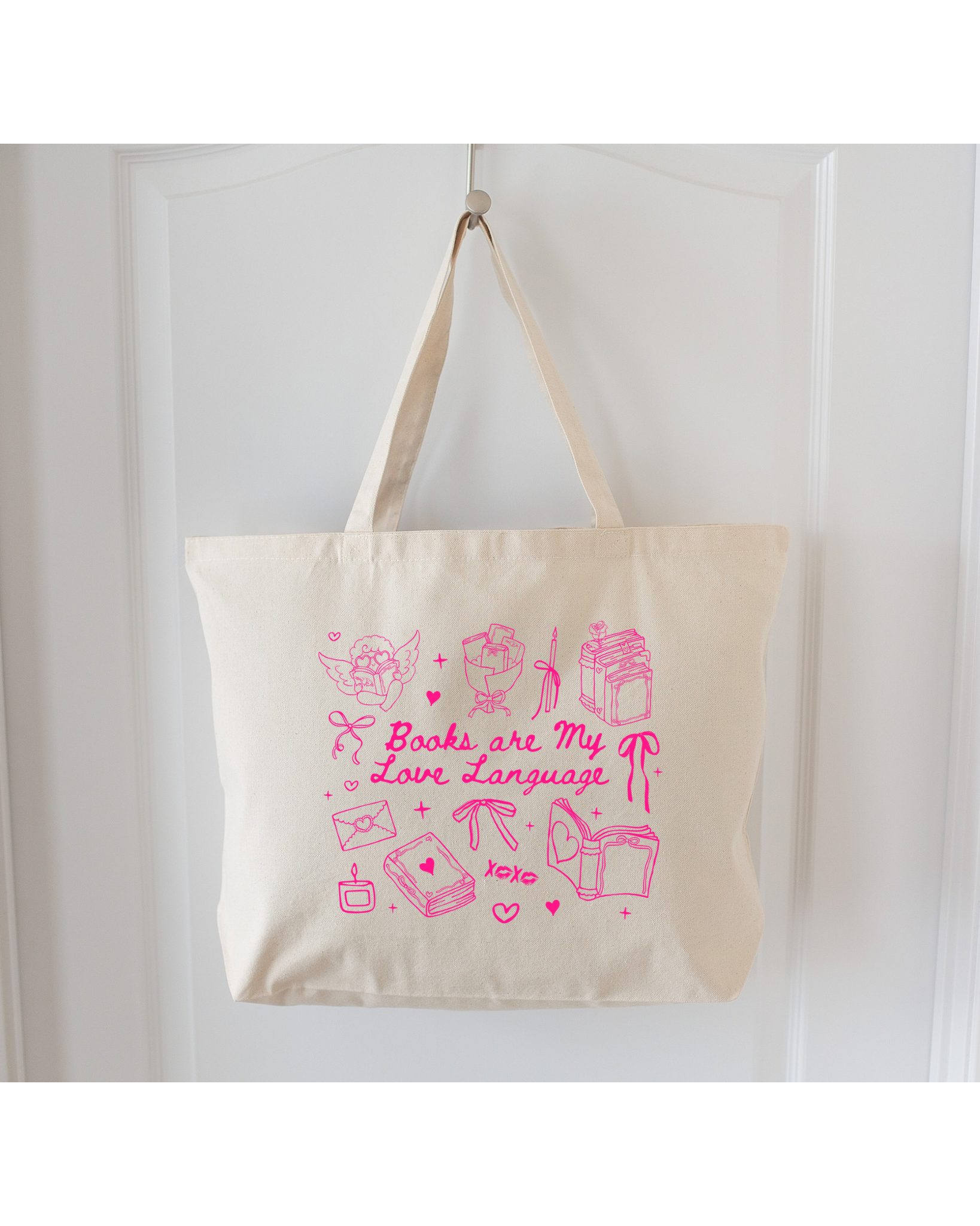 Books are my Love Language Zip Up Tote Bag