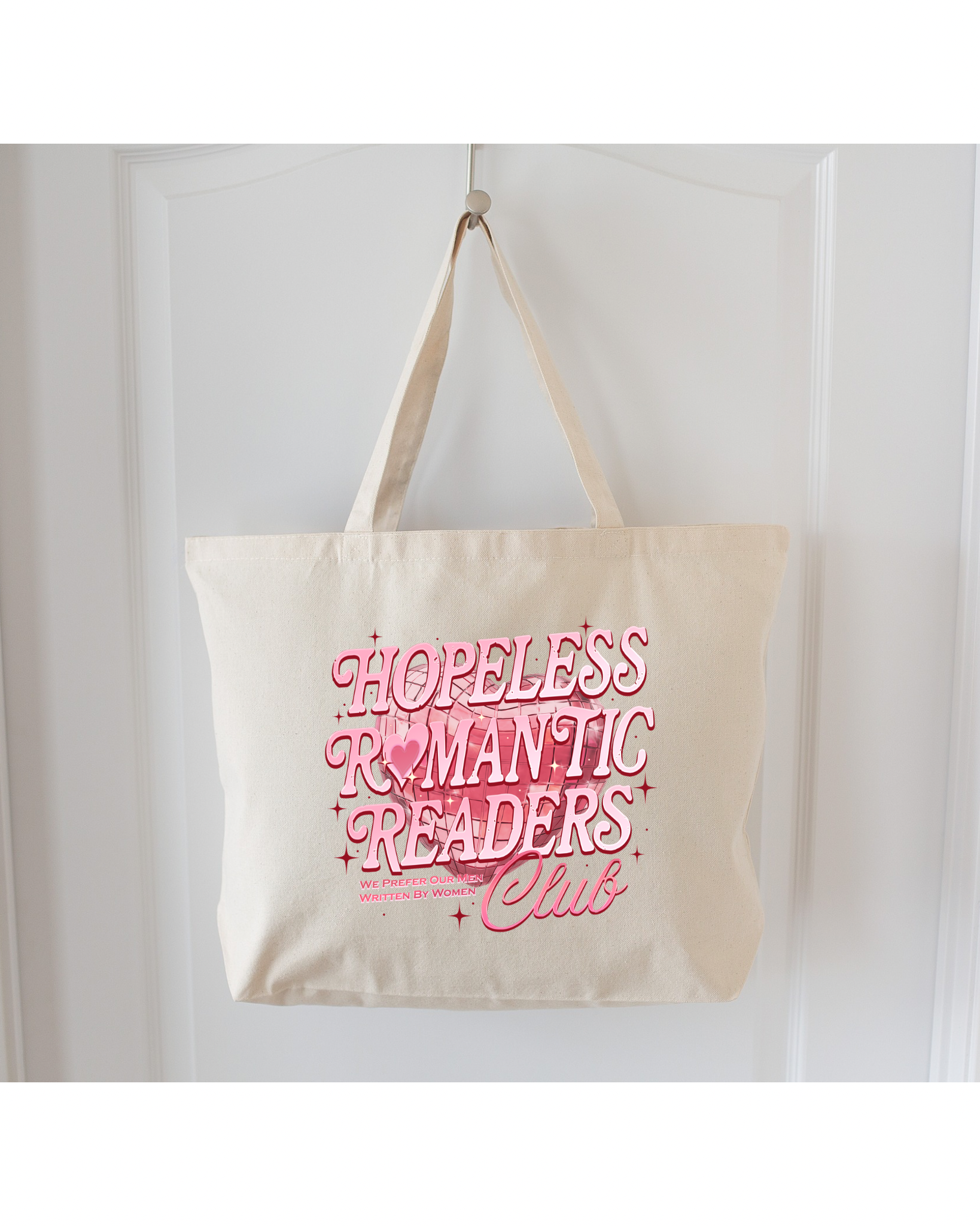 Hopeless Romantic Readers Book Club Zip up Tote Bag