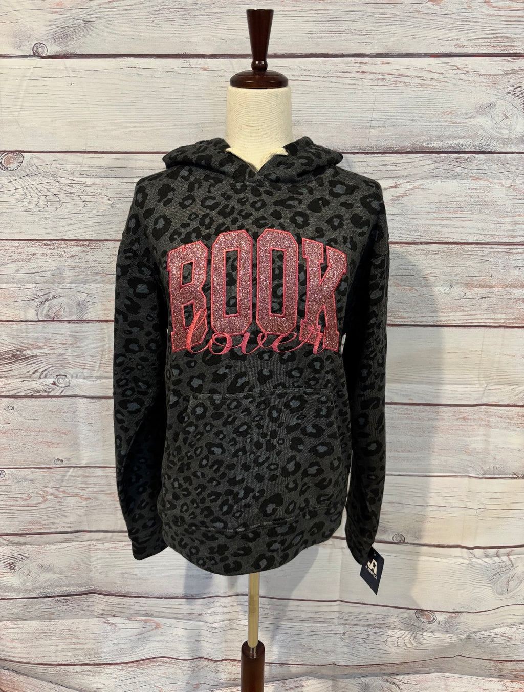 “Book Lover” Embroidered Glitter Sweatshirt