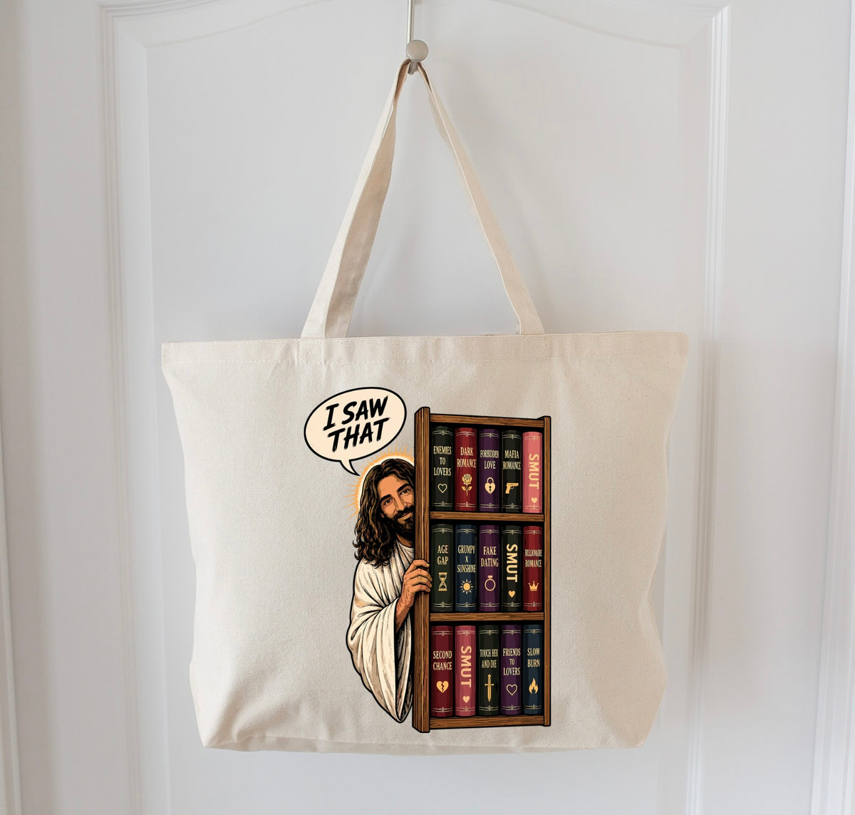 Jesus Reading Tote Bag