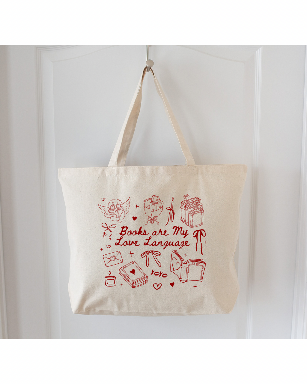 Books are my Love Language Zip Up Tote Bag