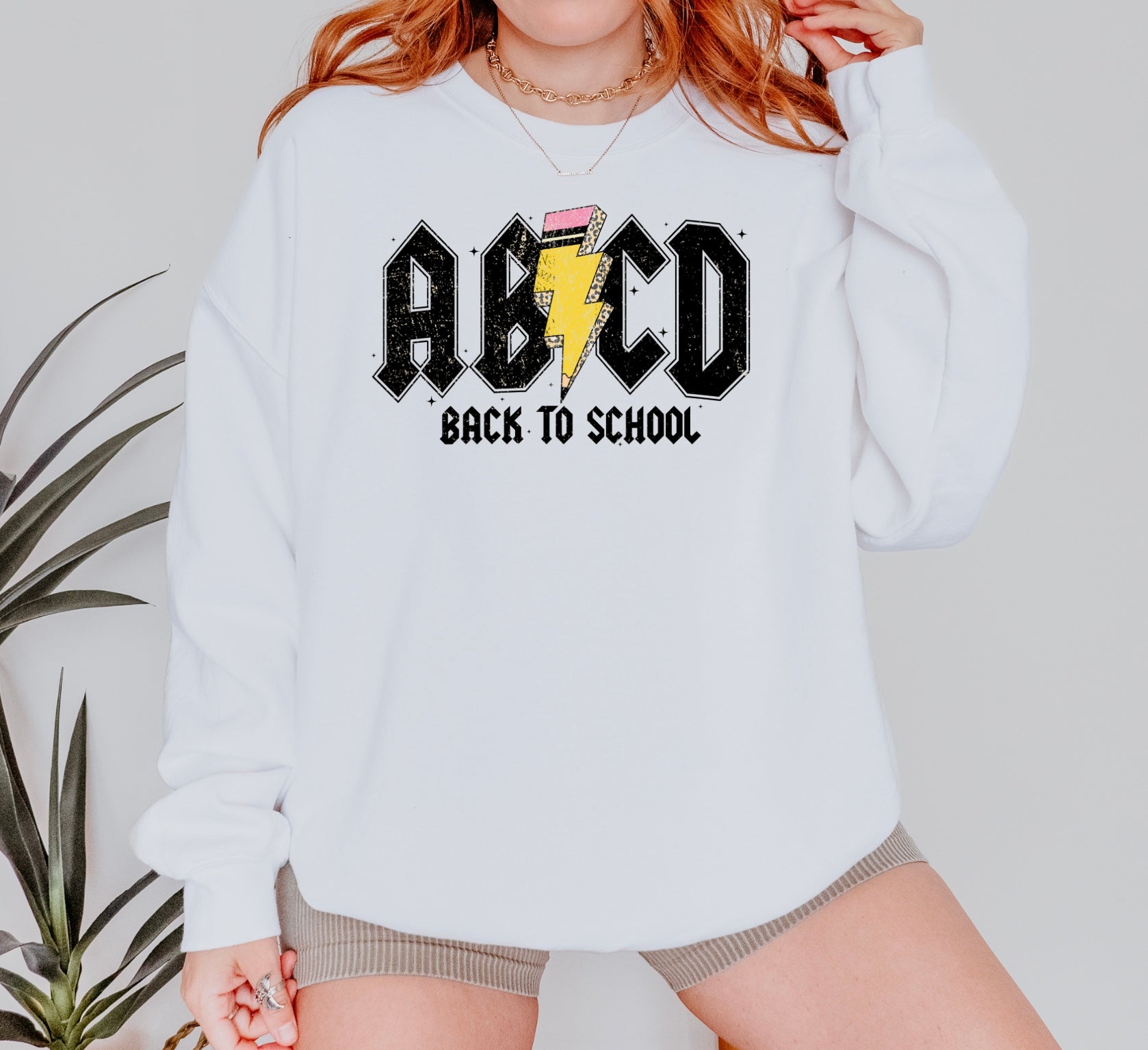 ABCD Back To School Crew Neck Sweatshirt