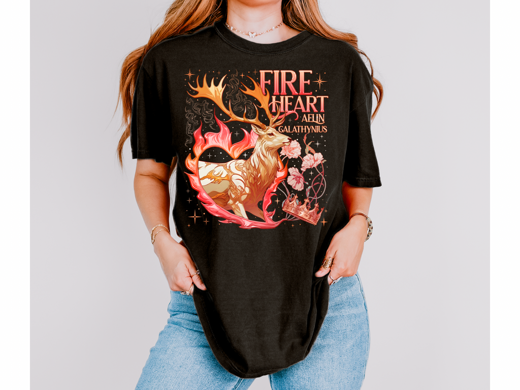Fireheart - Throne of Glass - Comfort Colors Bookish Tshirt