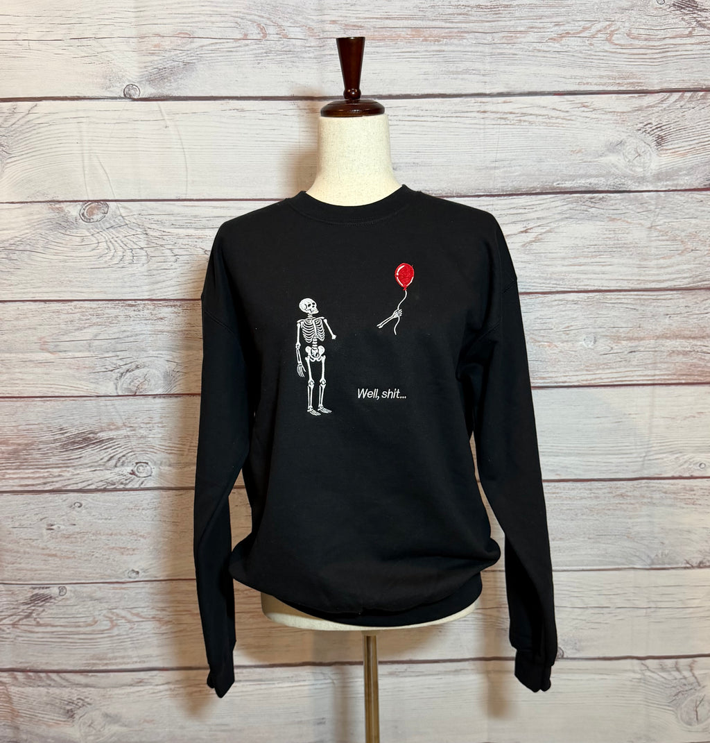 Well Shit… Halloween Embroidered Crew Neck